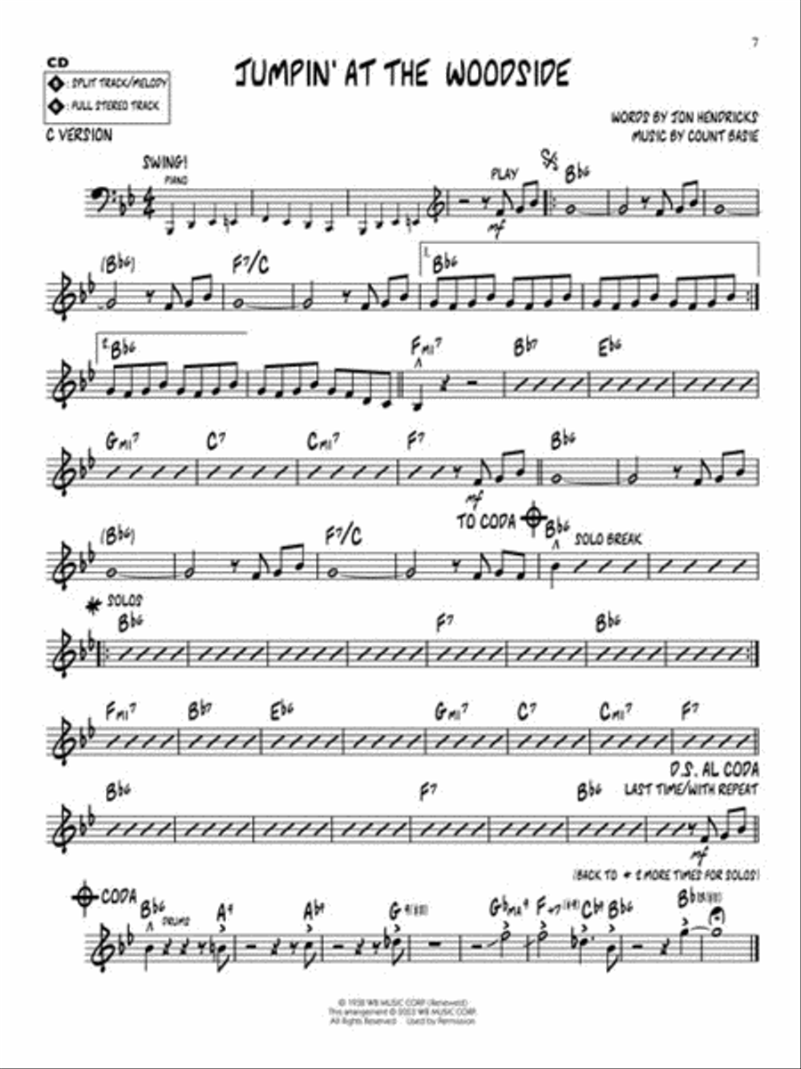 Count Basie C Instrument scores gallery preview page 5