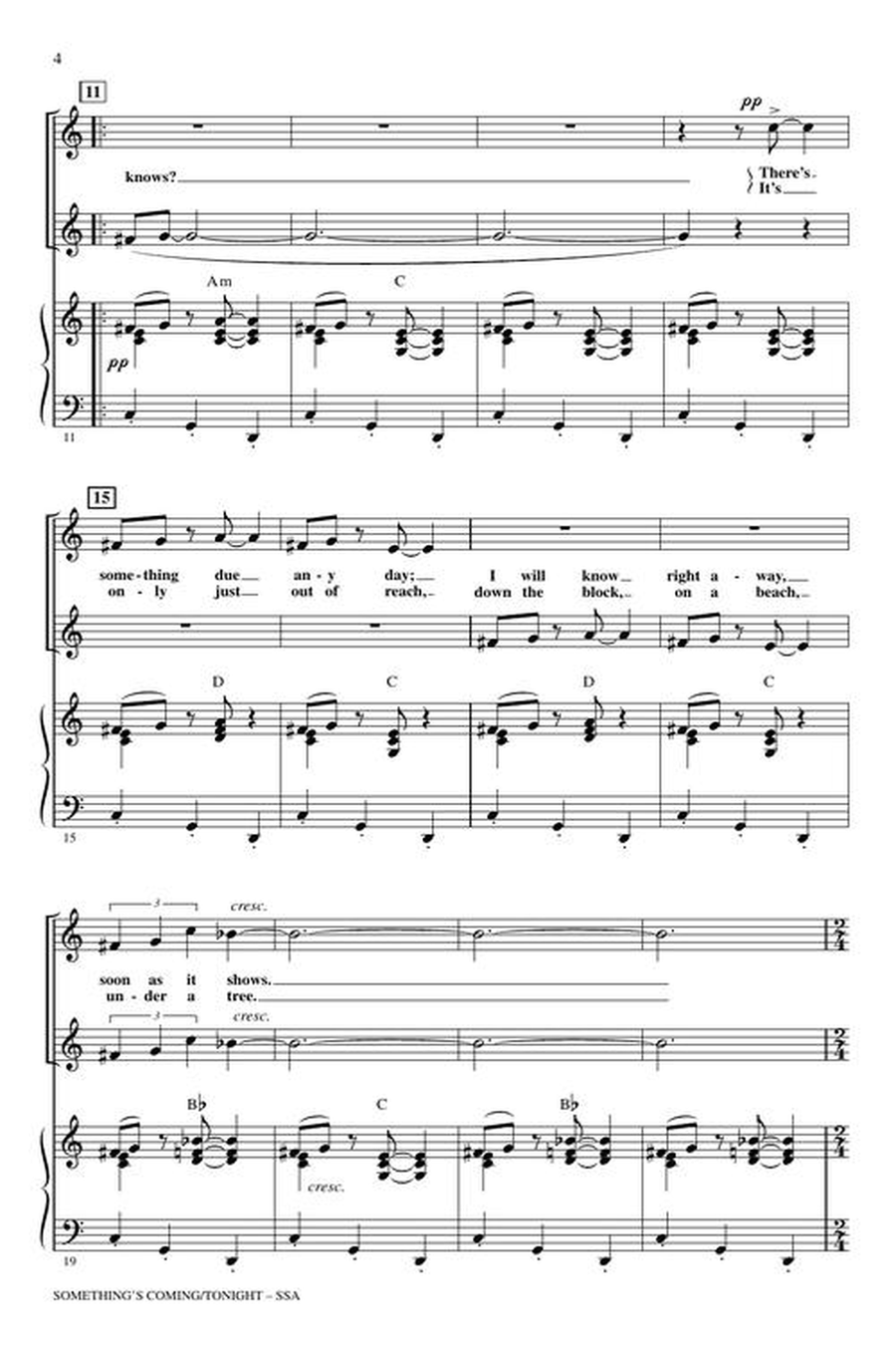 Something's Coming/Tonight (from West Side Story) by Leonard Bernstein SSA - Sheet Music page 4