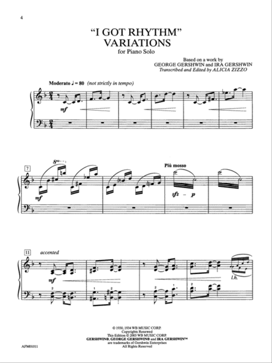 I Got Rhythm Variations Piano Solo scores gallery preview page 4