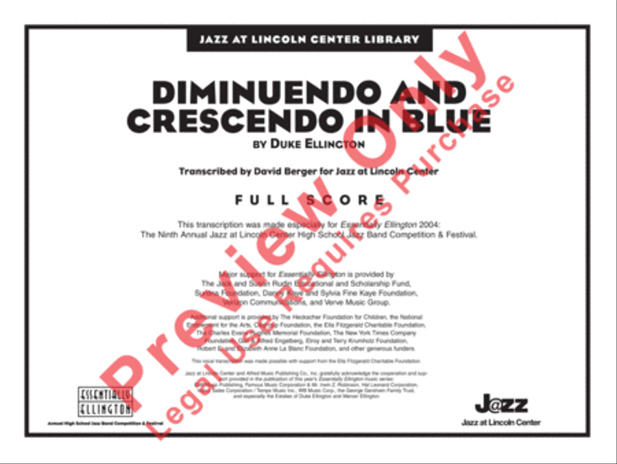 Diminuendo and Crescendo in Blue Jazz Ensemble scores gallery preview page 2