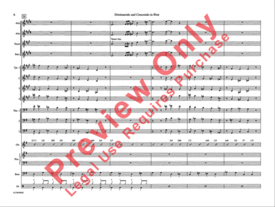 Diminuendo and Crescendo in Blue Jazz Ensemble scores gallery preview page 13