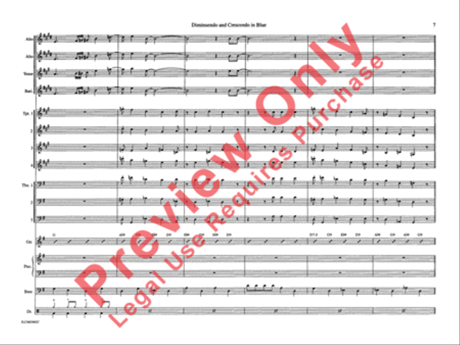Diminuendo and Crescendo in Blue Jazz Ensemble scores gallery preview page 14