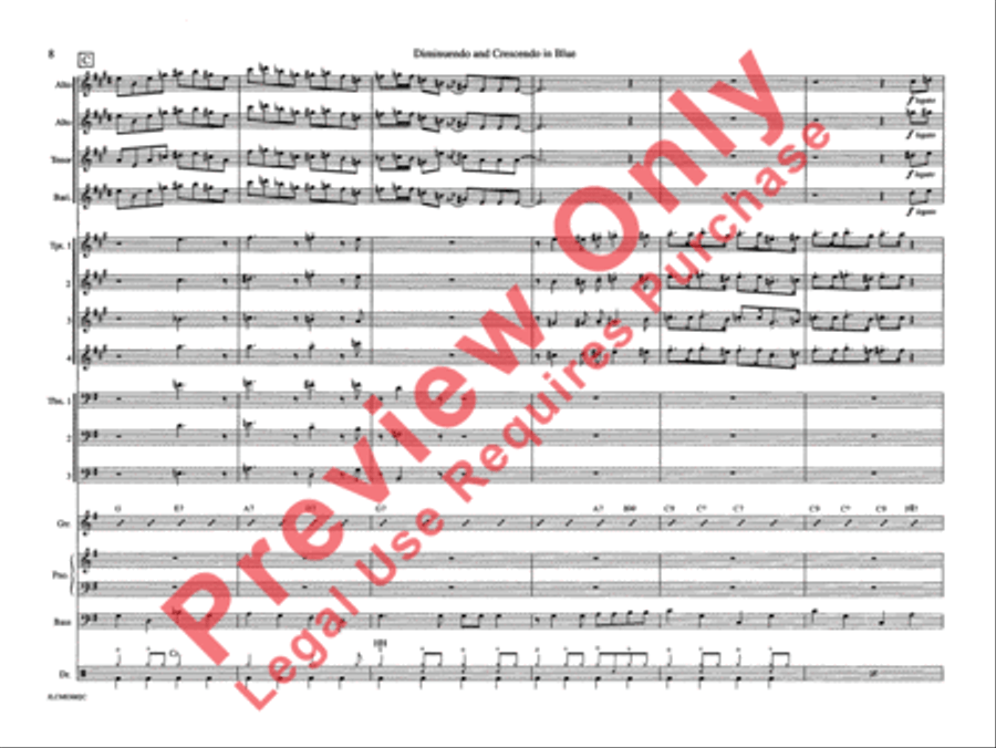 Diminuendo and Crescendo in Blue Jazz Ensemble scores gallery preview page 15