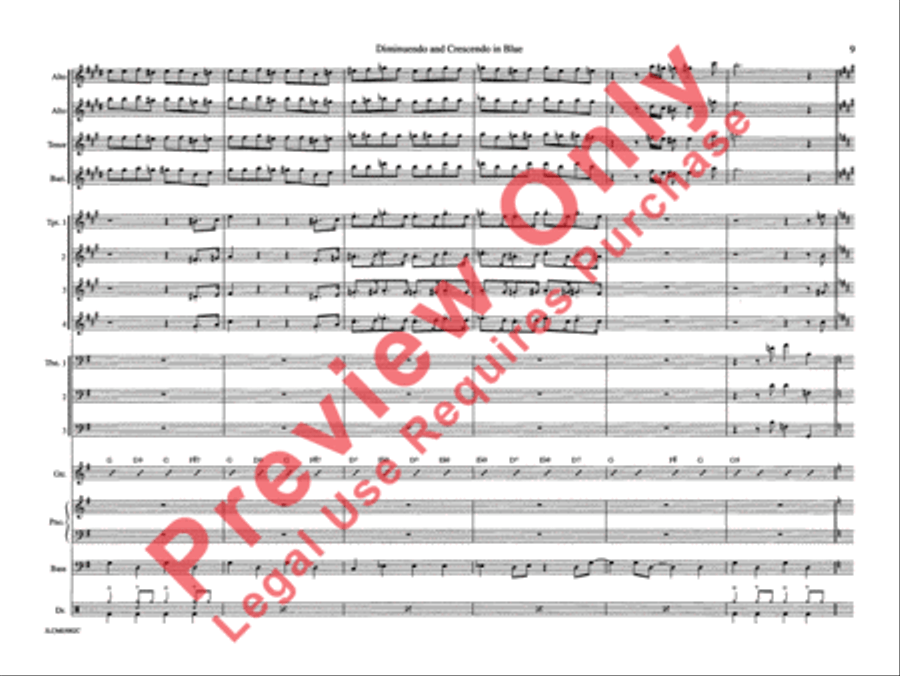 Diminuendo and Crescendo in Blue Jazz Ensemble scores gallery preview page 16
