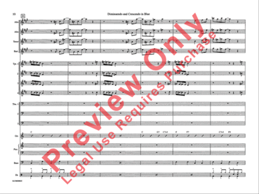Diminuendo and Crescendo in Blue Jazz Ensemble scores gallery preview page 17