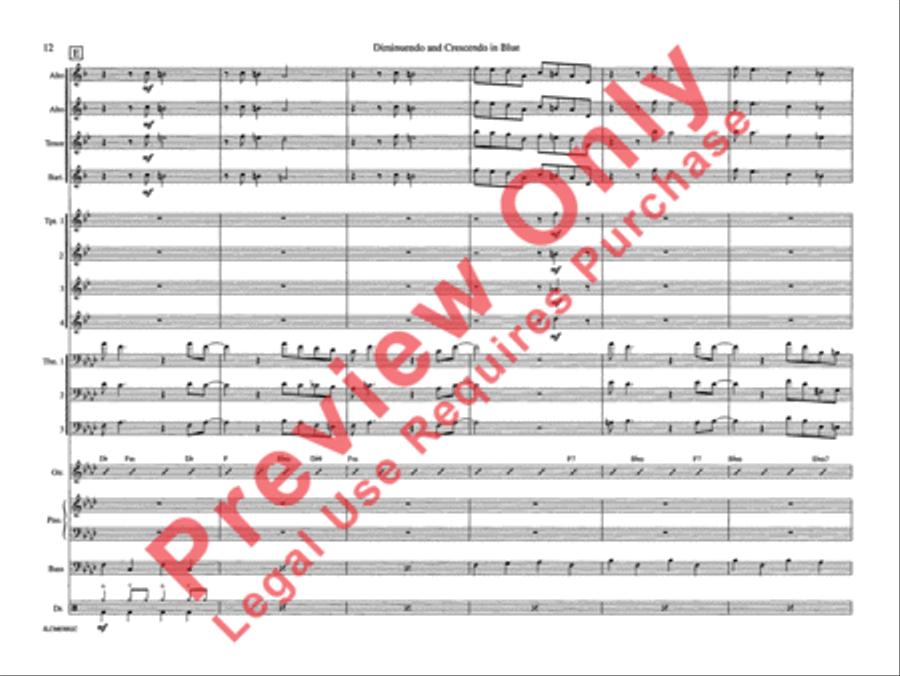 Diminuendo and Crescendo in Blue Jazz Ensemble scores gallery preview page 19