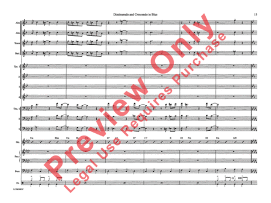 Diminuendo and Crescendo in Blue Jazz Ensemble scores gallery preview page 20