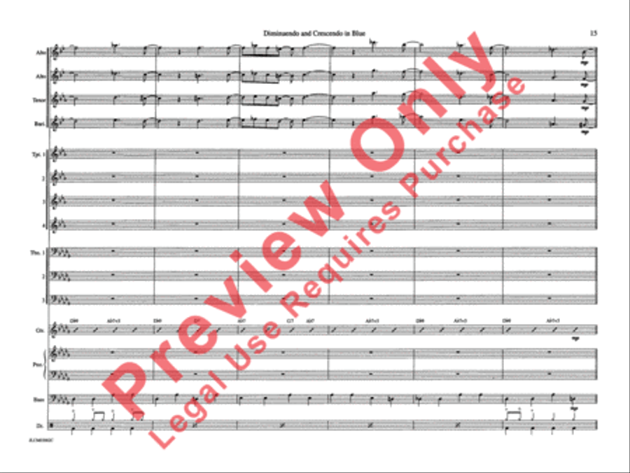 Diminuendo and Crescendo in Blue Jazz Ensemble scores gallery preview page 22