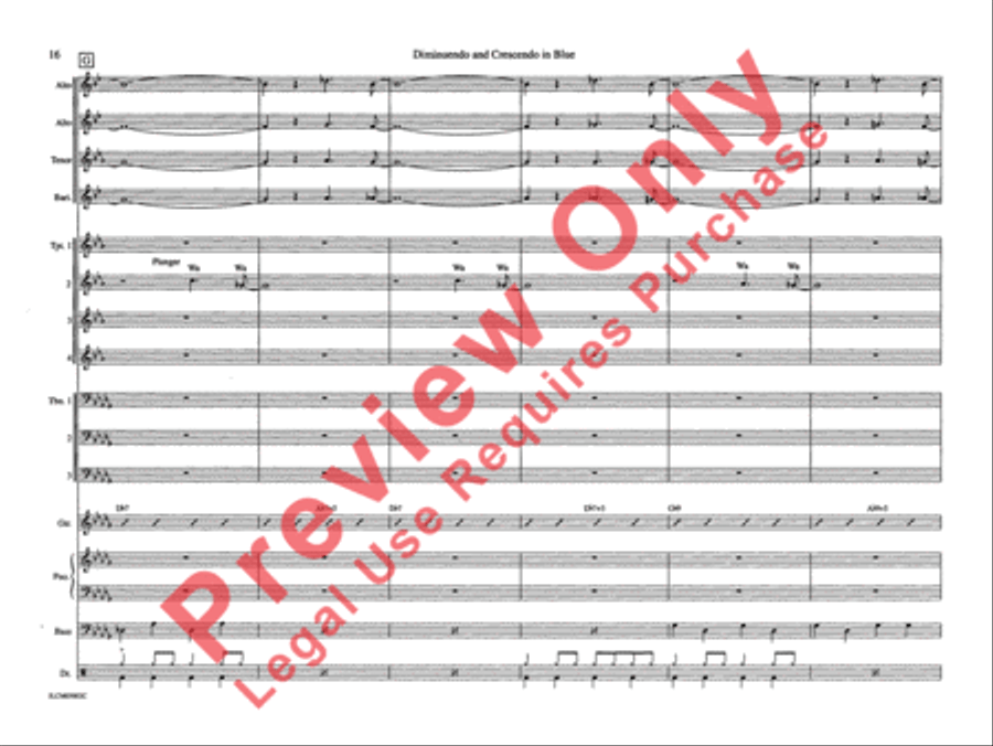Diminuendo and Crescendo in Blue Jazz Ensemble scores gallery preview page 23