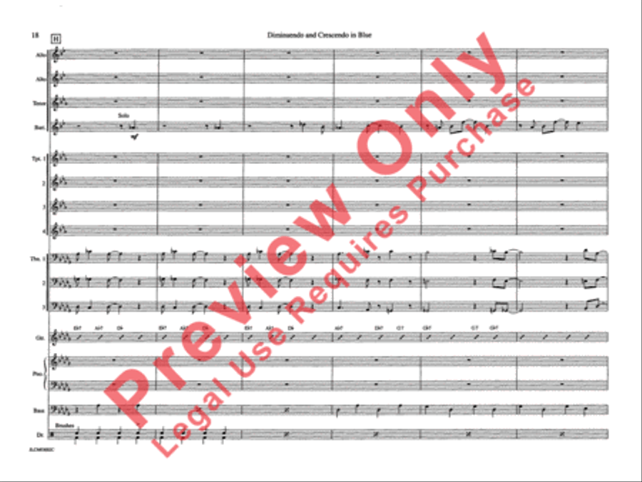 Diminuendo and Crescendo in Blue Jazz Ensemble scores gallery preview page 25
