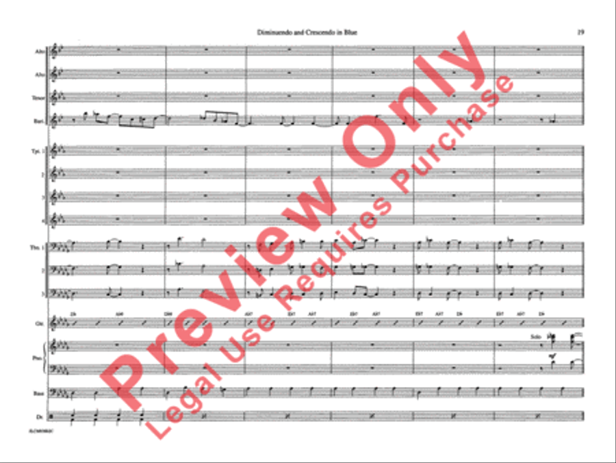 Diminuendo and Crescendo in Blue Jazz Ensemble scores gallery preview page 26