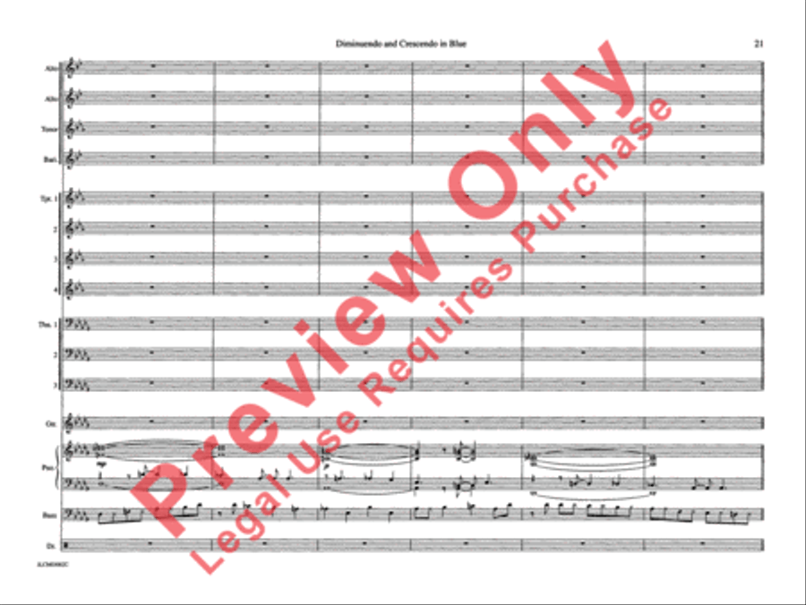 Diminuendo and Crescendo in Blue Jazz Ensemble scores gallery preview page 28