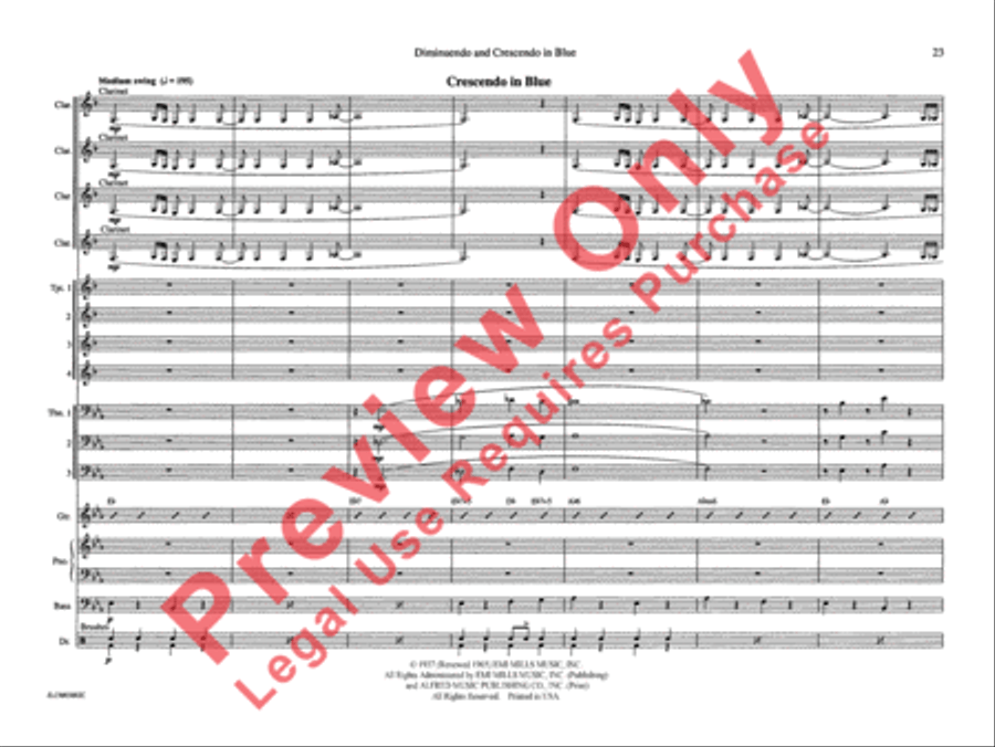Diminuendo and Crescendo in Blue Jazz Ensemble scores gallery preview page 30