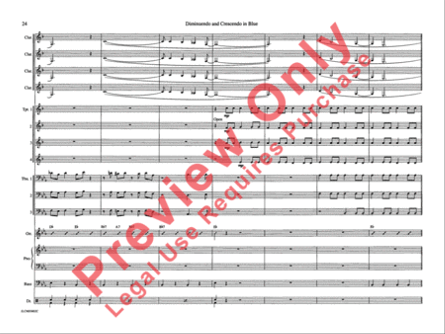 Diminuendo and Crescendo in Blue Jazz Ensemble scores gallery preview page 31