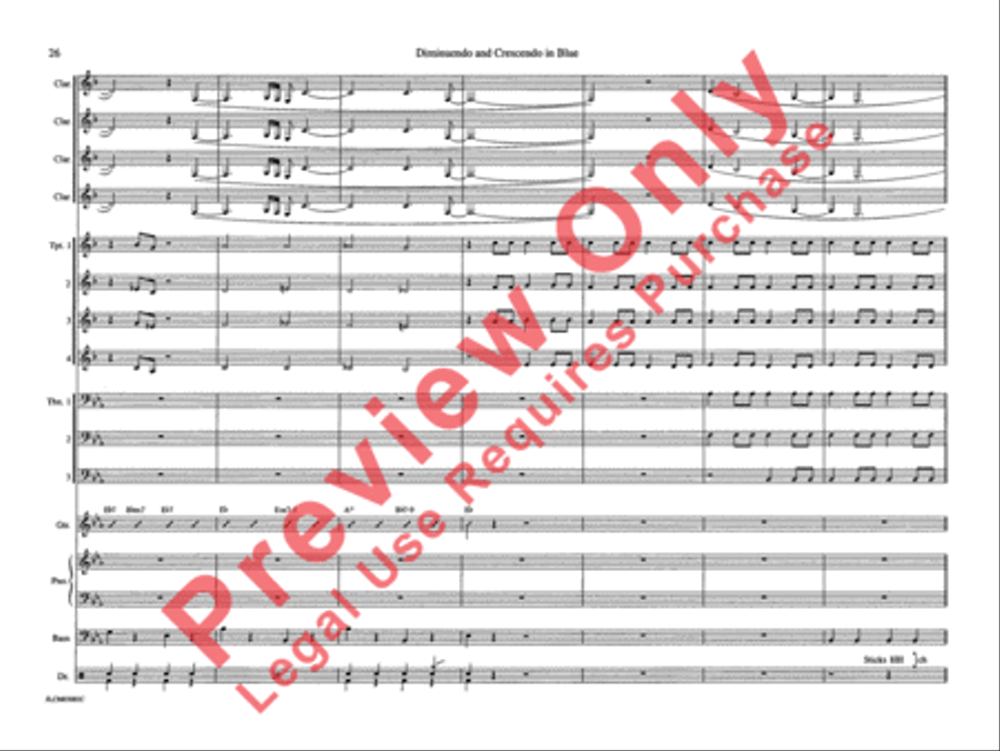 Diminuendo and Crescendo in Blue Jazz Ensemble scores gallery preview page 33