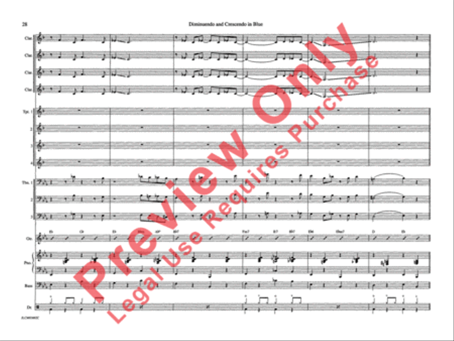 Diminuendo and Crescendo in Blue Jazz Ensemble scores gallery preview page 35