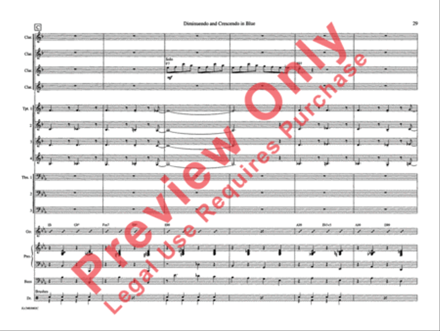 Diminuendo and Crescendo in Blue Jazz Ensemble scores gallery preview page 36