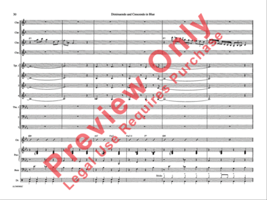 Diminuendo and Crescendo in Blue Jazz Ensemble scores gallery preview page 37
