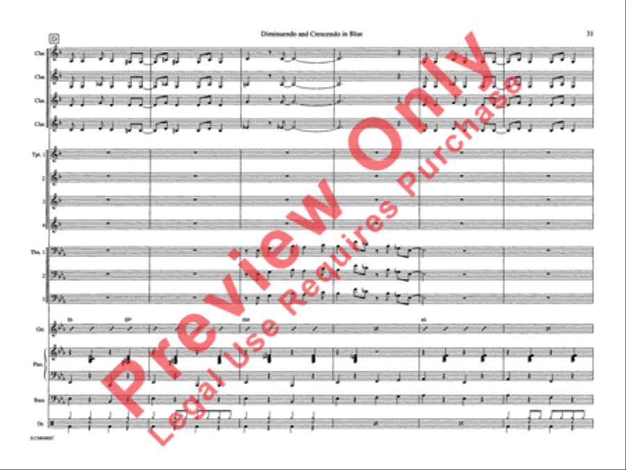 Diminuendo and Crescendo in Blue Jazz Ensemble scores gallery preview page 38