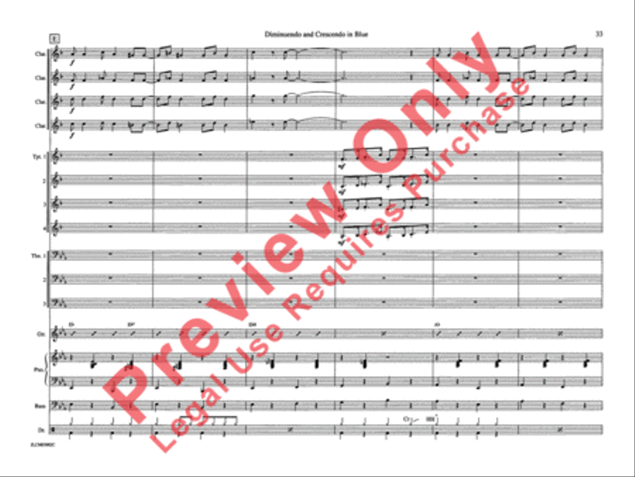 Diminuendo and Crescendo in Blue Jazz Ensemble scores gallery preview page 40