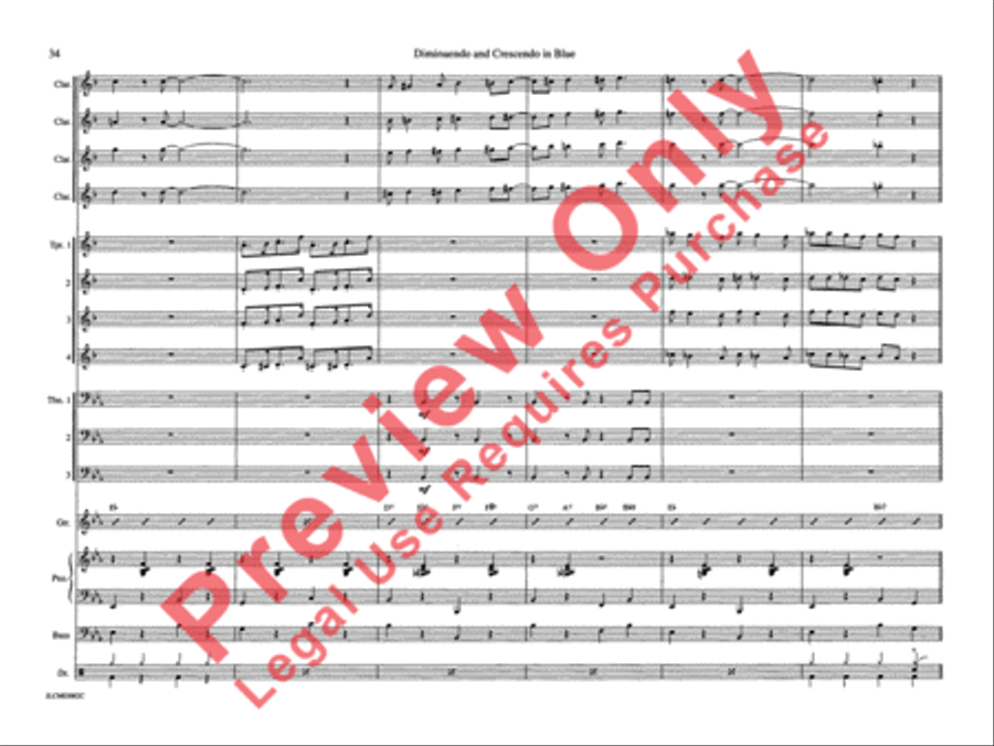 Diminuendo and Crescendo in Blue Jazz Ensemble scores gallery preview page 41