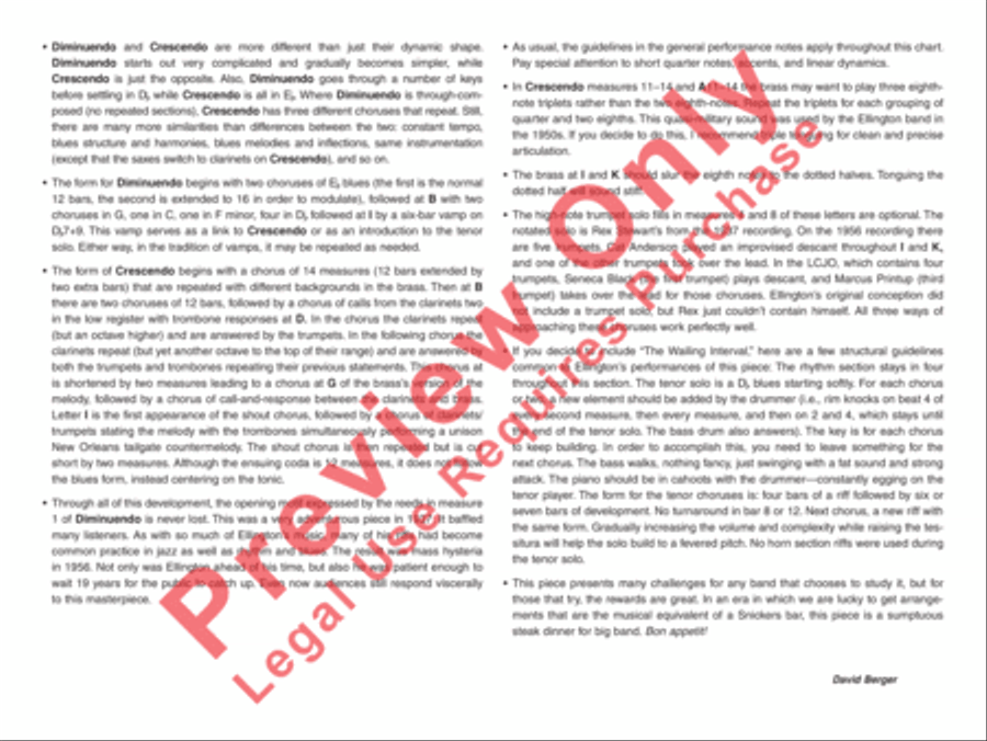Diminuendo and Crescendo in Blue Jazz Ensemble scores gallery preview page 6