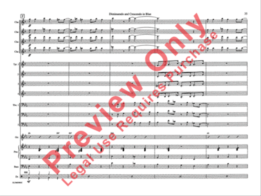 Diminuendo and Crescendo in Blue Jazz Ensemble scores gallery preview page 42