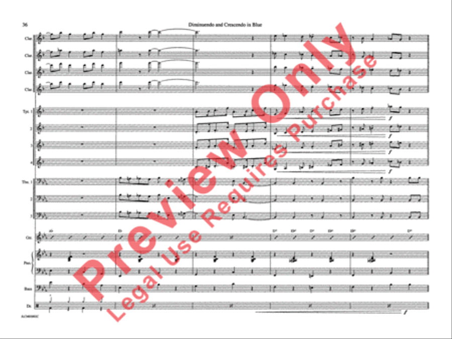 Diminuendo and Crescendo in Blue Jazz Ensemble scores gallery preview page 43
