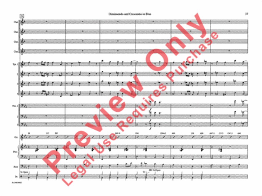 Diminuendo and Crescendo in Blue Jazz Ensemble scores gallery preview page 44