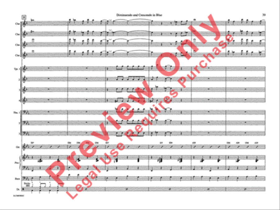 Diminuendo and Crescendo in Blue Jazz Ensemble scores gallery preview page 46