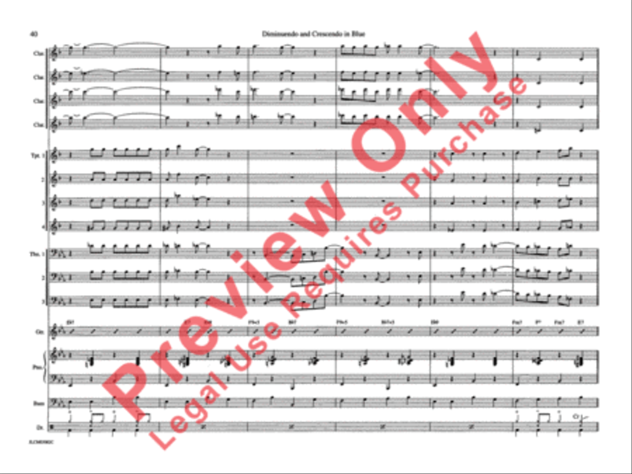 Diminuendo and Crescendo in Blue Jazz Ensemble scores gallery preview page 47