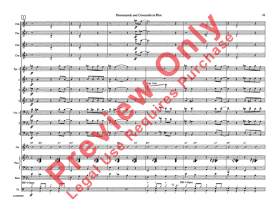 Diminuendo and Crescendo in Blue Jazz Ensemble scores gallery preview page 48