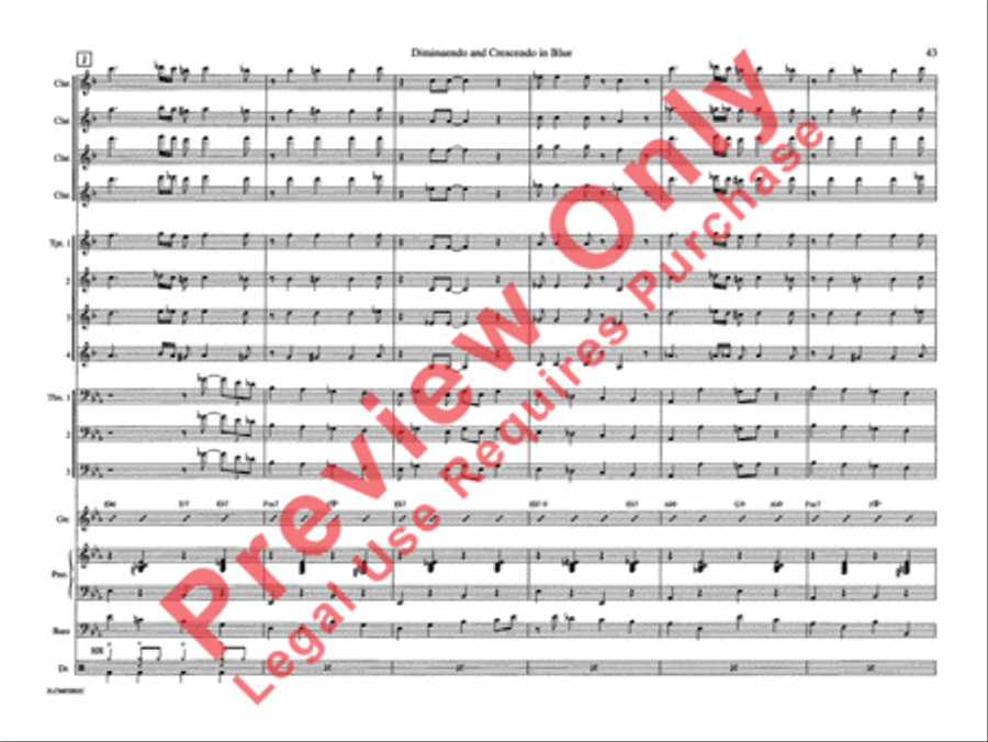 Diminuendo and Crescendo in Blue Jazz Ensemble scores gallery preview page 50