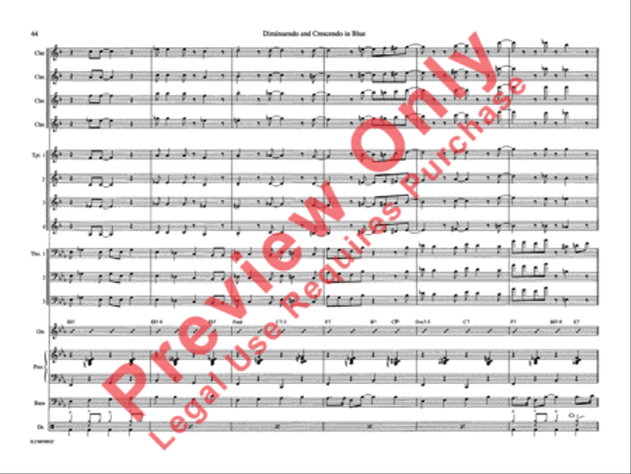 Diminuendo and Crescendo in Blue Jazz Ensemble scores gallery preview page 51