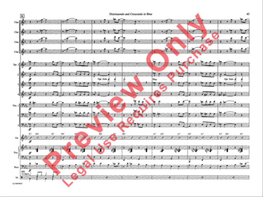 Diminuendo and Crescendo in Blue Jazz Ensemble scores gallery preview page 52
