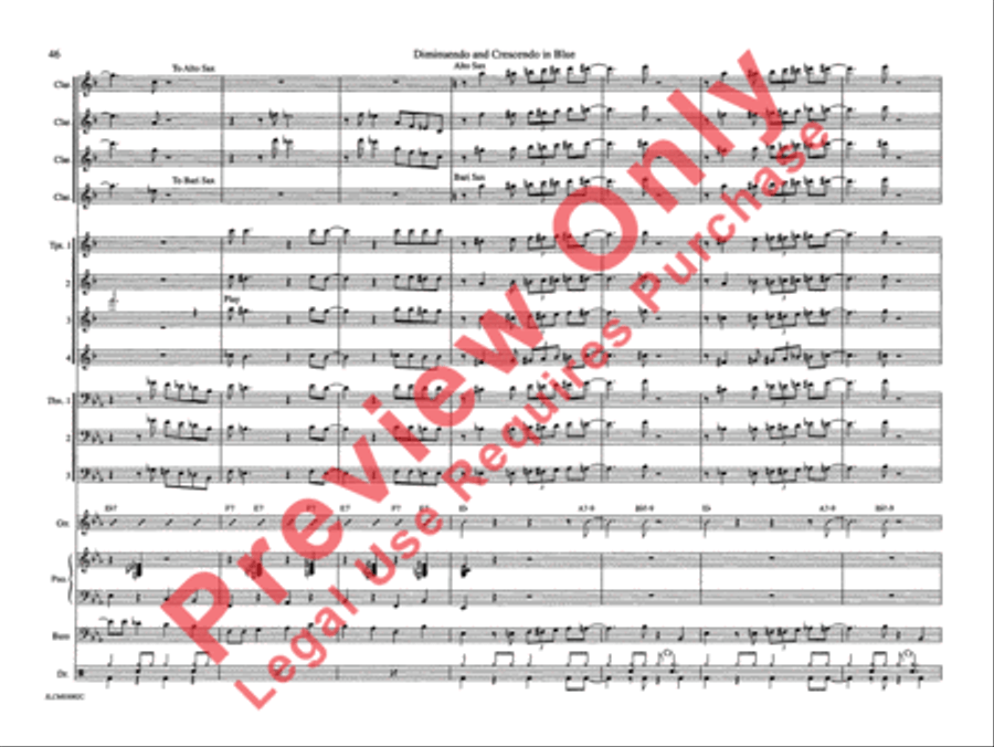 Diminuendo and Crescendo in Blue Jazz Ensemble scores gallery preview page 53