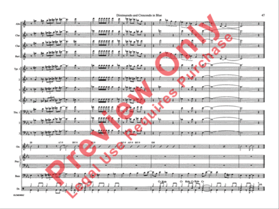 Diminuendo and Crescendo in Blue Jazz Ensemble scores gallery preview page 54