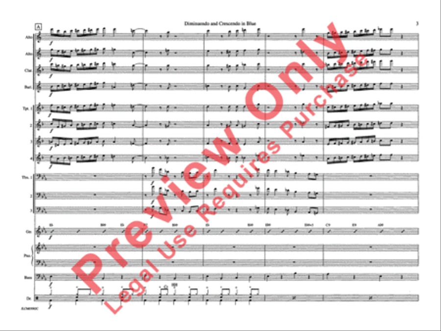 Diminuendo and Crescendo in Blue Jazz Ensemble scores gallery preview page 10