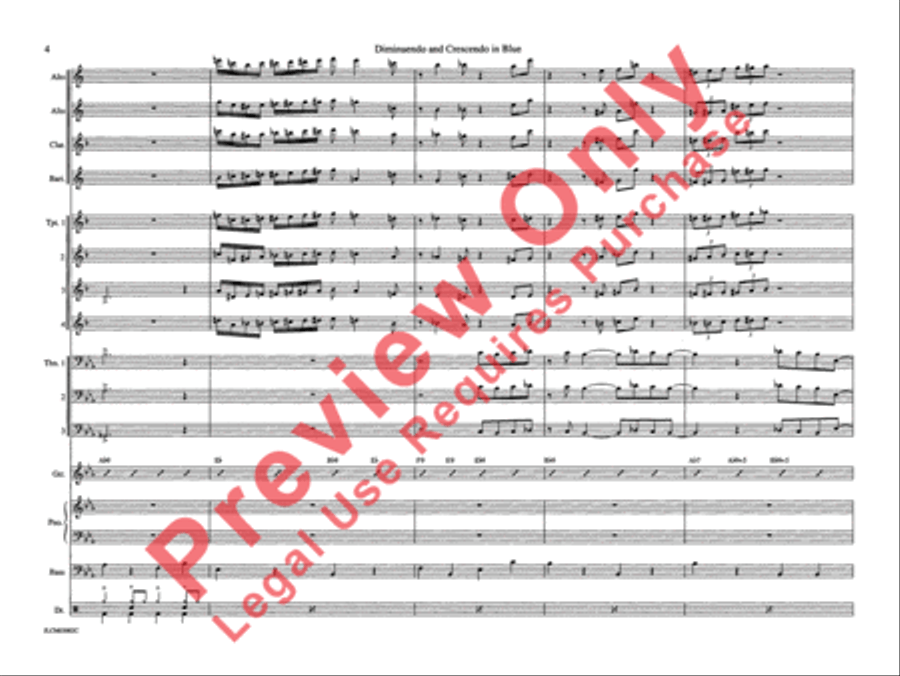 Diminuendo and Crescendo in Blue Jazz Ensemble scores gallery preview page 11