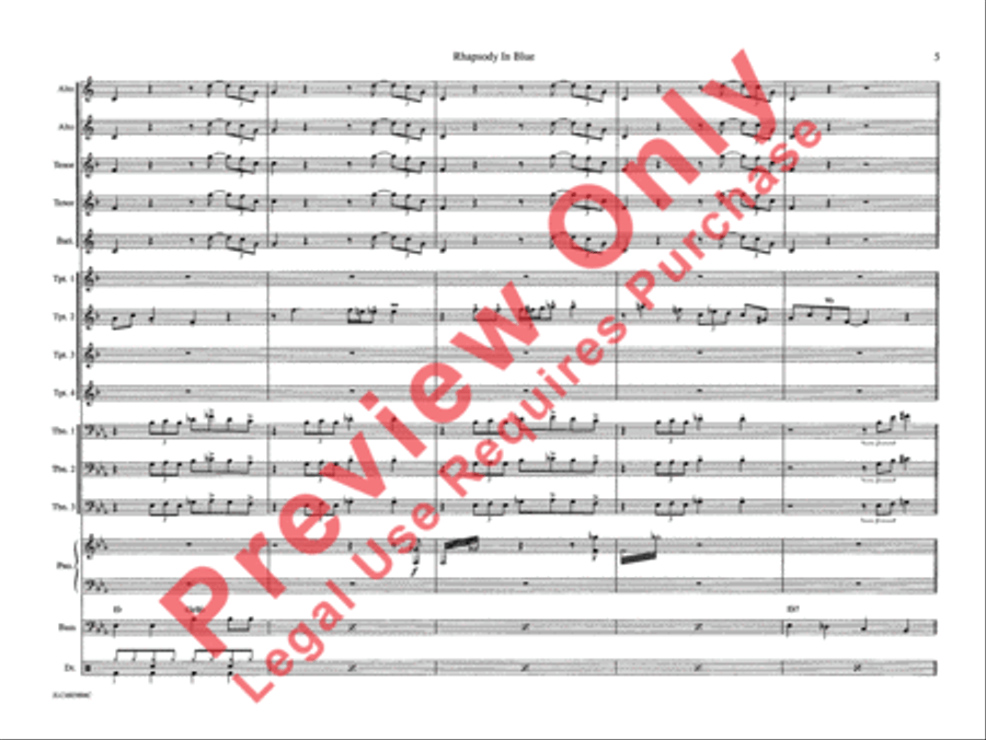 Rhapsody in Blue Rhapsody in Blue Jazz Ensemble scores gallery preview page 12