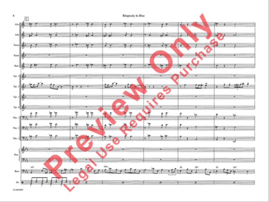 Rhapsody in Blue Rhapsody in Blue Jazz Ensemble scores gallery preview page 13