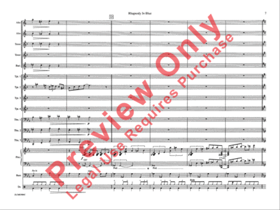 Rhapsody in Blue Rhapsody in Blue Jazz Ensemble scores gallery preview page 14