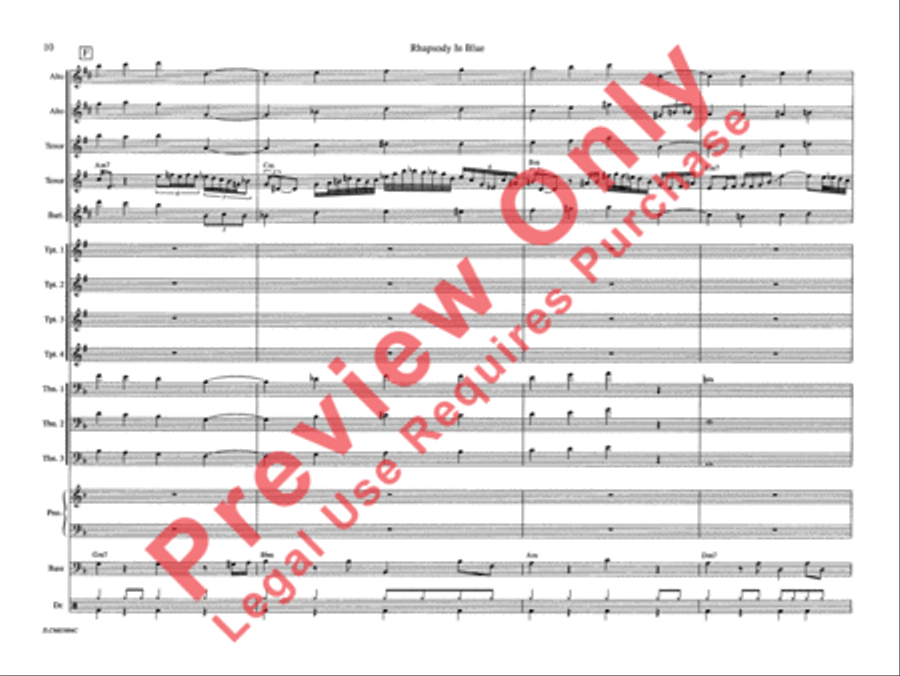 Rhapsody in Blue Rhapsody in Blue Jazz Ensemble scores gallery preview page 17