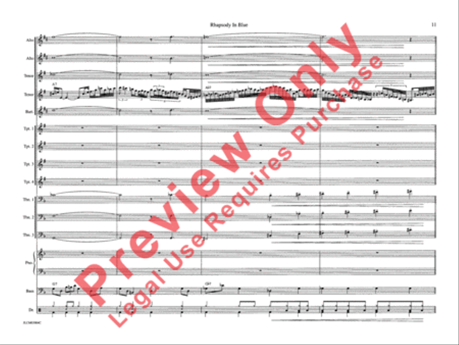 Rhapsody in Blue Rhapsody in Blue Jazz Ensemble scores gallery preview page 18