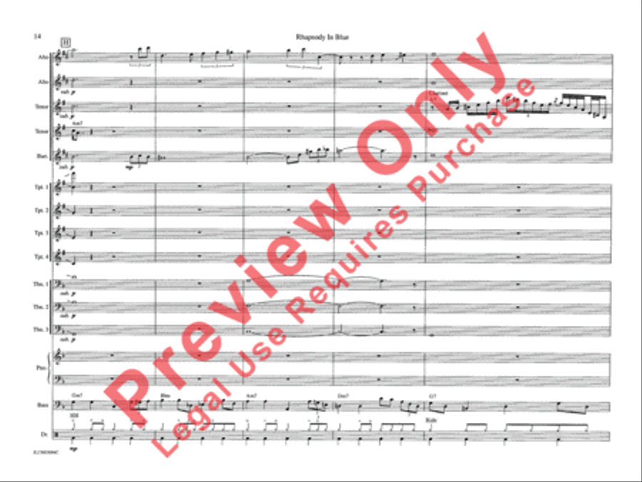 Rhapsody in Blue Rhapsody in Blue Jazz Ensemble scores gallery preview page 21