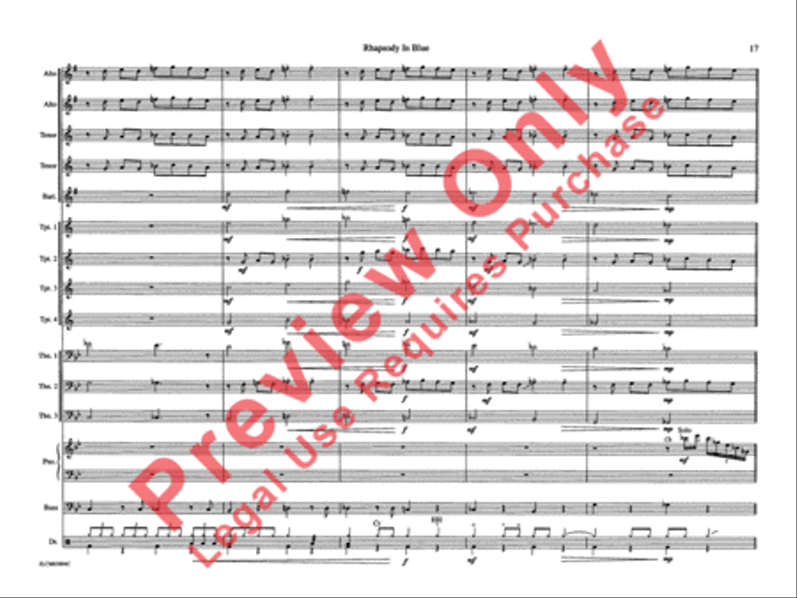 Rhapsody in Blue Rhapsody in Blue Jazz Ensemble scores gallery preview page 24