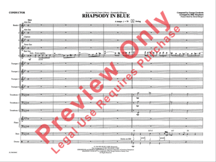 Rhapsody in Blue Rhapsody in Blue Jazz Ensemble scores gallery preview page 8