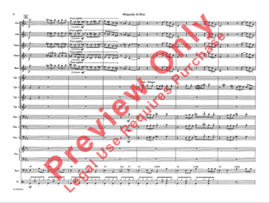 Rhapsody in Blue Rhapsody in Blue Jazz Ensemble scores gallery preview page 11