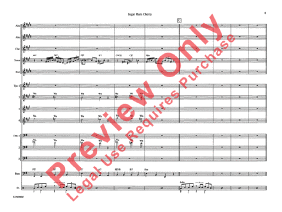 Sugar Rum Cherry (from The Nutcracker Suite) Jazz Ensemble scores gallery preview page 14