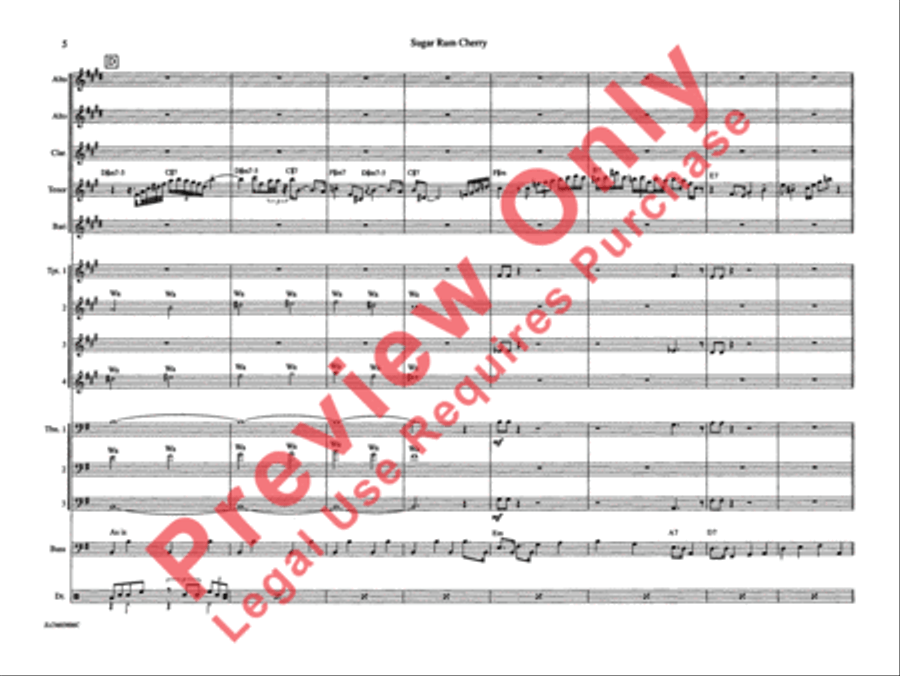 Sugar Rum Cherry (from The Nutcracker Suite) Jazz Ensemble scores gallery preview page 11
